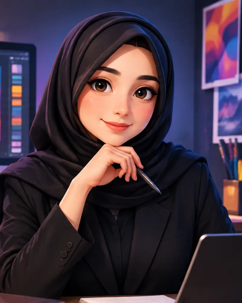 Illustrated avatar of Azra Yaqoob, Team Lead — Creative Design & Presentations